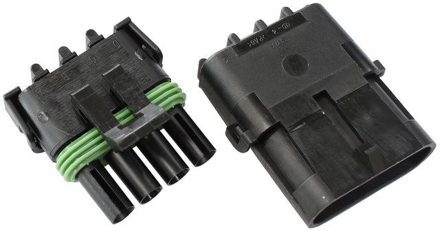 Weatherpack 4 Pin Connector Male/Female, Pins & Seals AF49-8504 - Aeroflow