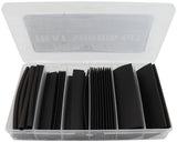 Black Heat Shrink Kit 61 Pieces 2:1 Ratio 4-25mm AF49-8990BLK - Aeroflow