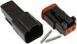 Weathertight 2 Pin Connector Kit Deutsch Dt Style Black AF49-9002 - Aeroflow