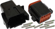 Weathertight 8 Pin Connector Kit Deutsch Dt Style Black AF49-9008 - Aeroflow