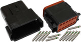 Weathertight 12 Pin Connector Kit Deutsch Dt Style Black AF49-9012 - Aeroflow