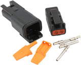 Weathertight Dtm 2 Pin Black Connector Kit Deutsch Dtm Styl AF49-9102 - Aeroflow