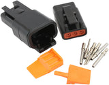 Weathertight Dtm 3 Pin Black Connector Kit Deutsch Dtm Styl AF49-9103 - Aeroflow