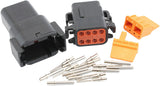 Weathertight Dtm 8 Pin Black Connector Kit Deutsch Dtm Styl AF49-9108 - Aeroflow