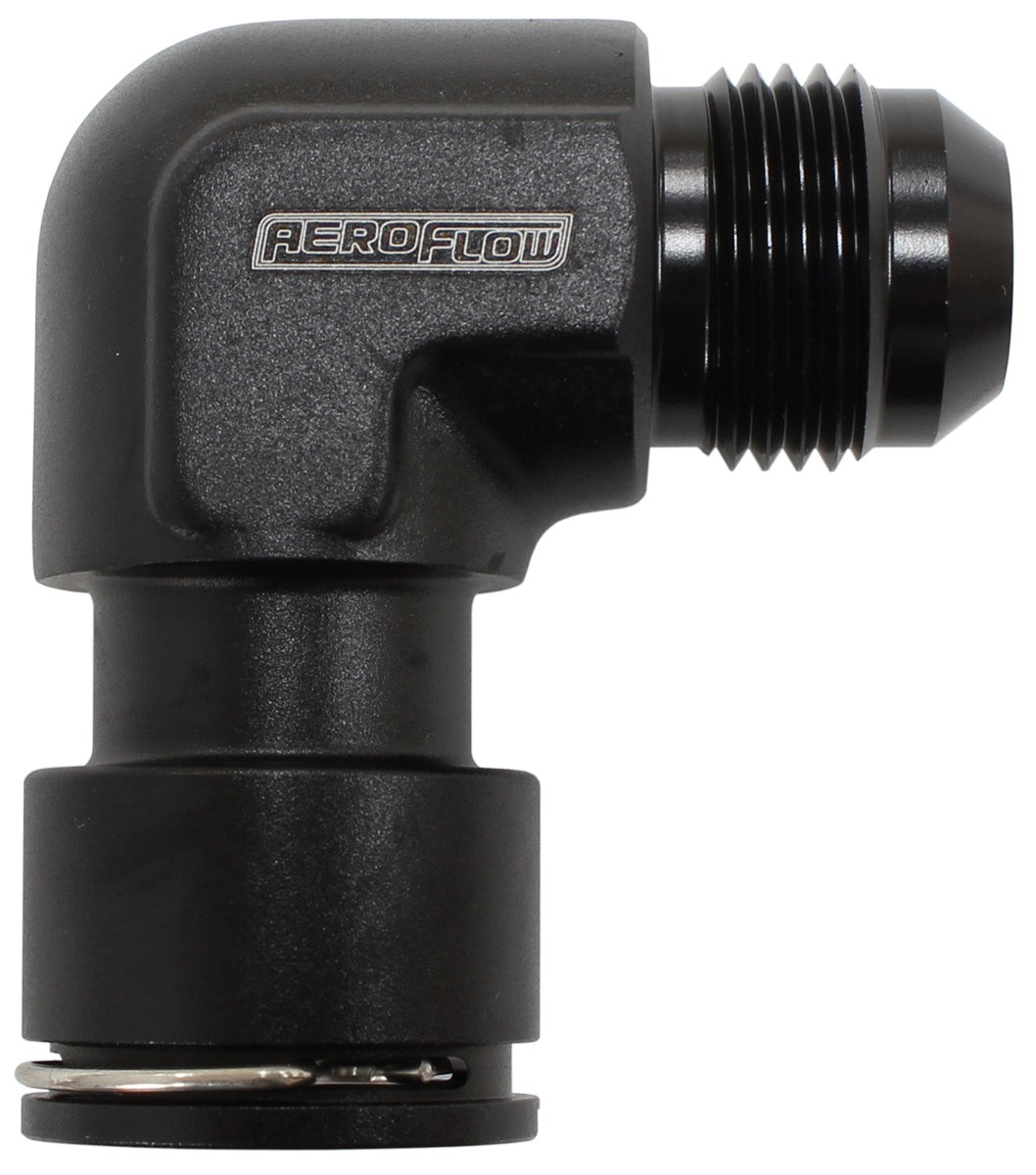 LSA S/Charger Water Fitting 90 Deg To -10AN Clip On F/Mal AF50-1010 - Aeroflow