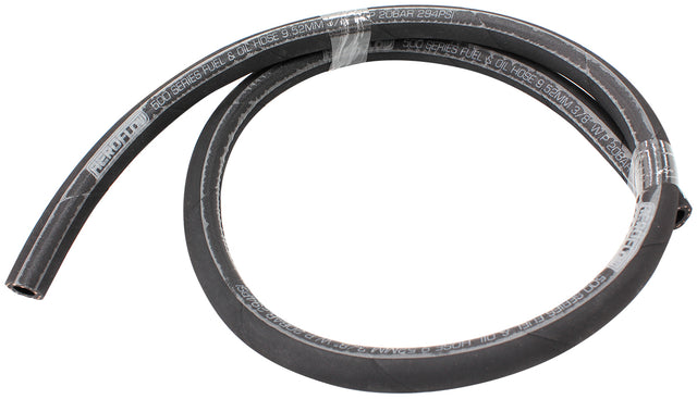 Black Push Lock Hose -4 1/4" 1M Rubber 6.3mm ID 11.9mm OD AF500-04-1MBLK - Aeroflow
