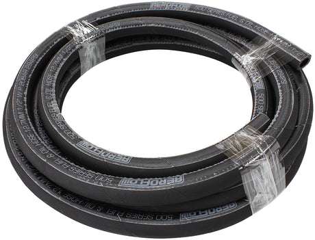 Black Push Lock Hose -8 1/2" 15M Rubber 12.7mm ID 19.5mm OD AF500-08-15MBLK - Aeroflow