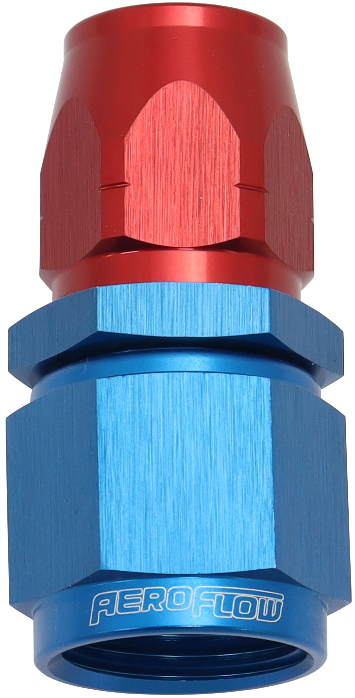 Stepped Straight End -6 Hose To -8AN Reducer Hose End Blue AF501-06-08 - Aeroflow