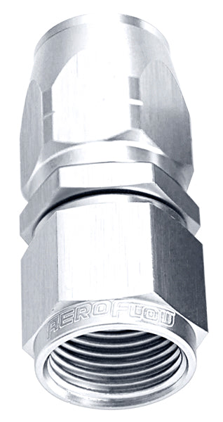 Alloy Straight Hose End -8AN Silver Cutter Swivel Nut AF501-08S - Aeroflow