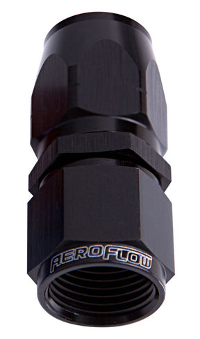 Alloy Straight Hose End -20AN Black Cutter Style Swivel Nut AF501-20BLK - Aeroflow