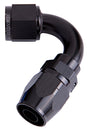 Alloy 120 Deg Hose End -8AN Black Cutter Style Full Swivel AF504-08BLK - Aeroflow