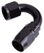 Alloy 150 Deg Hose End -8AN Black Cutter Style Full Swivel AF505-08BLK - Aeroflow