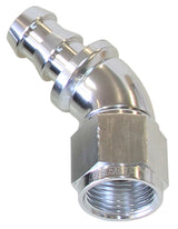 -4AN 45 Deg Full Flow Push Loc Silver Full Flow Push Lock AF512-04S - Aeroflow