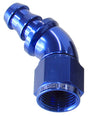 -8AN 45 Deg Full Flow Push Loc Blue Full Flow Push Lock AF512-08 - Aeroflow