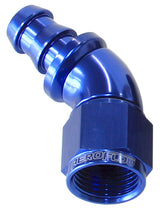 -10AN 45 Deg Full Flow Push Loblue Full Flow Push Lock AF512-10 - Aeroflow