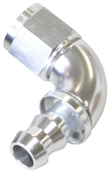 -4AN 90 Deg Full Flow Push Loc Silver Full Flow Push Lock AF513-04S - Aeroflow