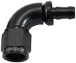-6AN To 5/16" Barb 90 Deg Full Flow Push Lock Black AF513-06-05BLK - Aeroflow