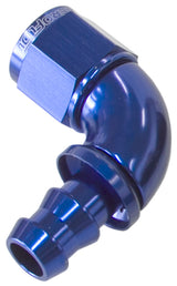 -6AN 90 Deg Full Flow Push Loc Blue Full Flow Push Lock AF513-06 - Aeroflow