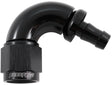 -6AN To 5/16" Barb 120 Degree Full Flow Push Lock Black AF514-06-05BLK - Aeroflow