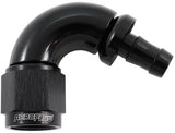 -6AN To 5/16" Barb 120 Degree Full Flow Push Lock Black AF514-06-05BLK - Aeroflow