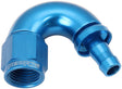 -6AN To 5/16" Barb 150 Degree Full Flow Push Lock Blue AF515-06-05 - Aeroflow