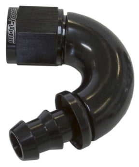 -6AN 150 Deg Full Flow Push Loblack Full Flow Push Lock AF515-06BLK - Aeroflow