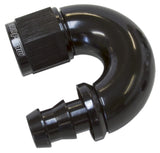 -6AN 180 Deg Full Flow Push Loblack Full Flow Push Lock AF516-06BLK - Aeroflow