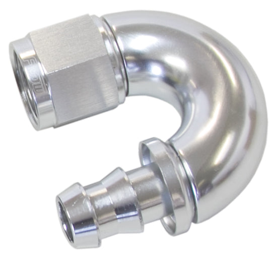 -6AN 180 Deg Full Flow Push Losilver Full Flow Push Lock AF516-06S - Aeroflow