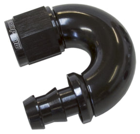 -10AN 180 Deg Full Flow Push Lblack Full Flow Push Lock AF516-10BLK - Aeroflow