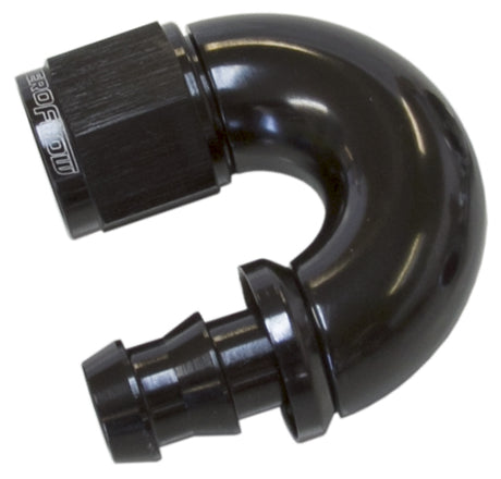 -10AN 180 Deg Full Flow Push Lblack Full Flow Push Lock AF516-10BLK - Aeroflow