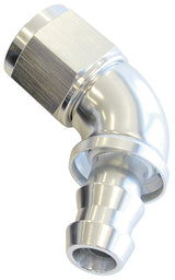 -4AN 60 Deg Full Flow Push Loc Silver Full Flow Push Lock AF518-04S - Aeroflow