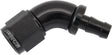 -6AN To 5/16" Barb 60 Deg Full Flow Push Lock Black AF518-06-05BLK - Aeroflow