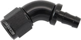 -6AN To 5/16" Barb 60 Deg Full Flow Push Lock Black AF518-06-05BLK - Aeroflow