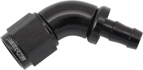 -6AN To 5/16" Barb 60 Deg Full Flow Push Lock Black AF518-06-05BLK - Aeroflow
