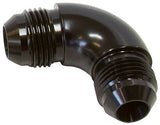 -10AN 90 Deg Male Flare Union Black Full Flow No Restriction AF521-10BLK - Aeroflow