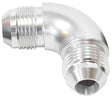 -20AN 90 Deg Male Flare Union Silver Full Flow No Restriction AF521-20S - Aeroflow