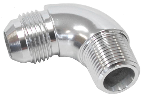 90 Deg 1/8" To -4AN Full Flow Silver No Restriction In Bend AF522-04S - Aeroflow