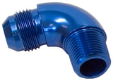 90 Deg 1/2" To -8AN Full Flow Blue No Restriction In Bend AF522-08-08 - Aeroflow