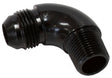 90 Deg 1" To -16AN Full Flow Black No Restriction In Bend AF522-16BLK - Aeroflow