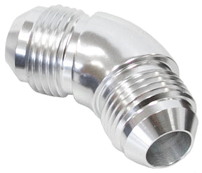 -3AN 45 Deg Male Flare Union Silver Full Flow No Restriction AF527-03S - Aeroflow