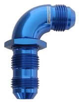 90 Deg Bulkhead -16AN Full Flow Blue No Restriction Nut Separator AF533-16 - Aeroflow