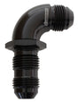 90 Deg Bulkhead -20AN Full Flow Black No Restriction Nut Separator AF533-20BLK - Aeroflow