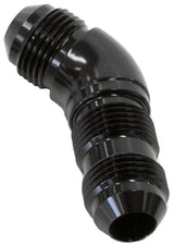 45 Deg Bulkhead -20AN Full Flow Black No Restriction Nut Separator AF537-20BLK - Aeroflow