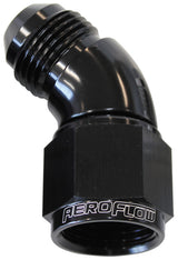45 Deg Female - Male -8AN Black Full Flow AF542-08BLK - Aeroflow
