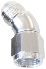 45 Deg Female - Male -10AN Silver Full Flow AF542-10S - Aeroflow