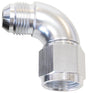 90 Deg Female - Male -4AN Silver Full Flow AF543-04S - Aeroflow