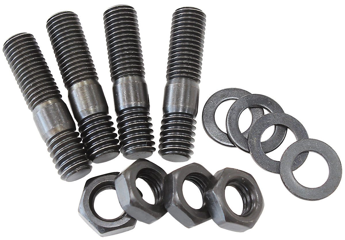 Carburettor Stud Kit Standard 1-3/8" 35mm OAL Hex Black AF55-1008BLK - Aeroflow