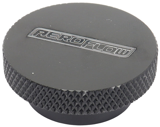 Air Cleaner Nut 1/4" Black Low Profile Tall Step 1/4" UNC AF55-1009BLK - Aeroflow