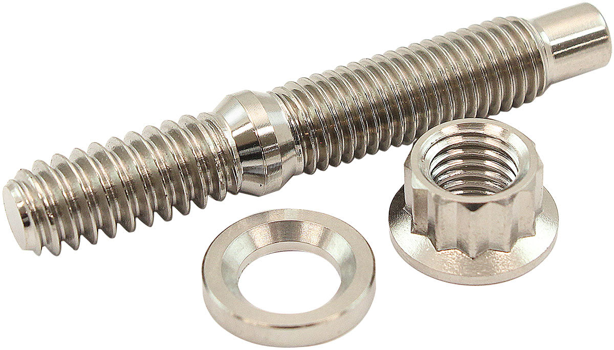 1/4" Titanium Stud Washer Nut Kit 1/4-24 Nut 1/4-20 Bolt Header AF55-3000 - Aeroflow