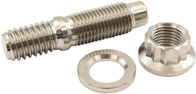 3/8" Titanium Stud Washer Nut Kit 3/3-24 Nut 3/8-16 Bolt Header AF55-3004 - Aeroflow